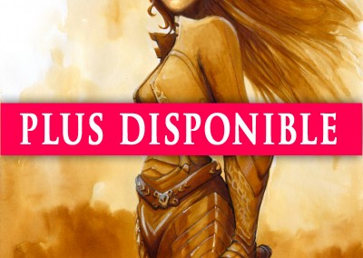 Femme pirate en contre plongée